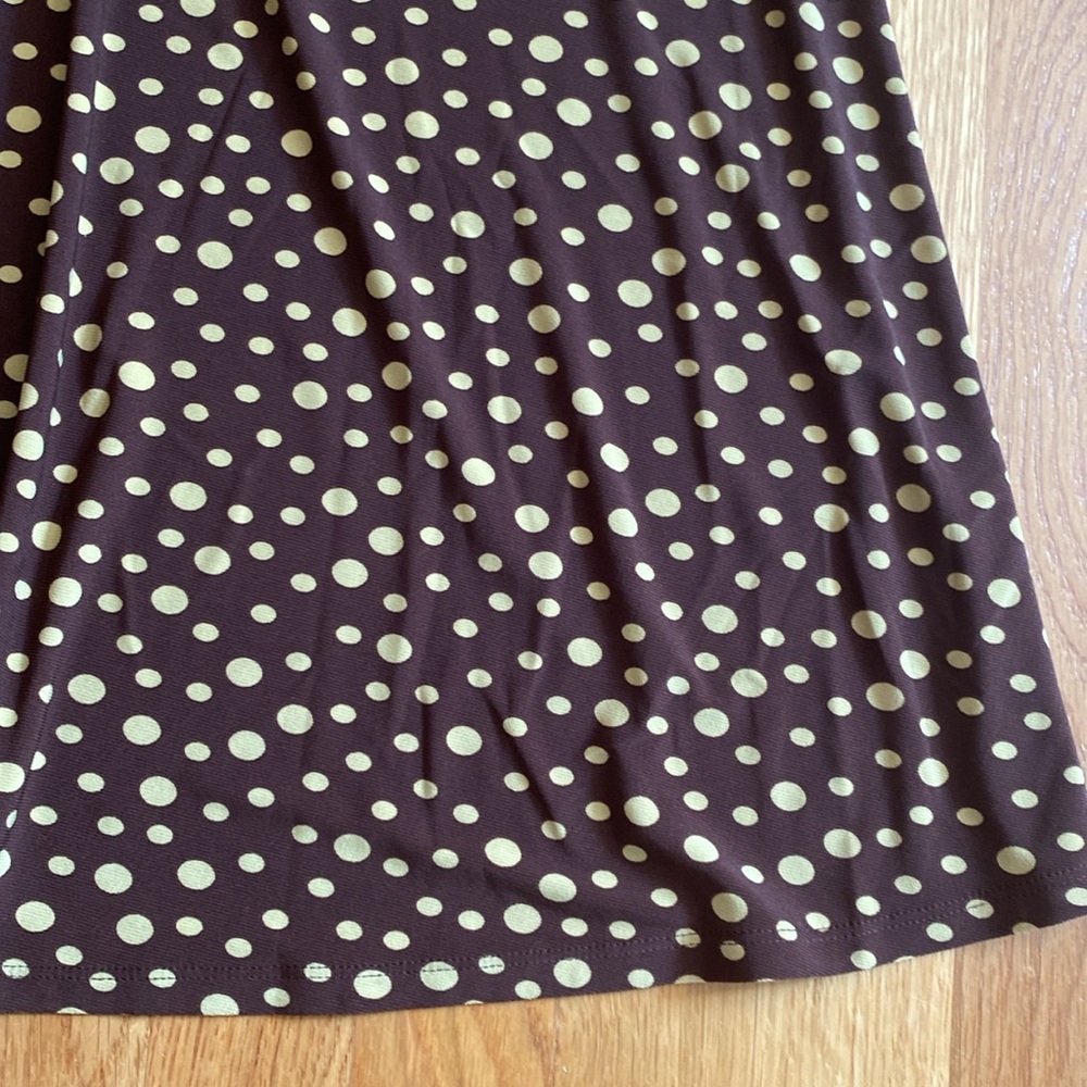 Brown Polka Dot Dress Size 8 - Picture 3 of 8